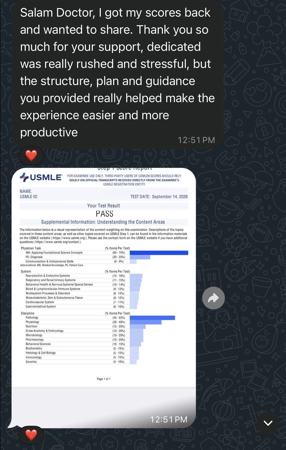 Student testimonial